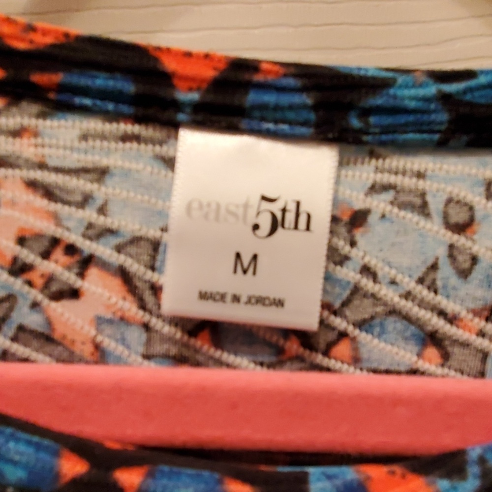 Pretty blue and orange blouse - Picture 3 of 4